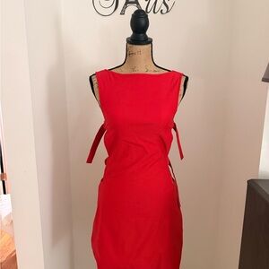SHEIN Vibrant Red Backless Dress